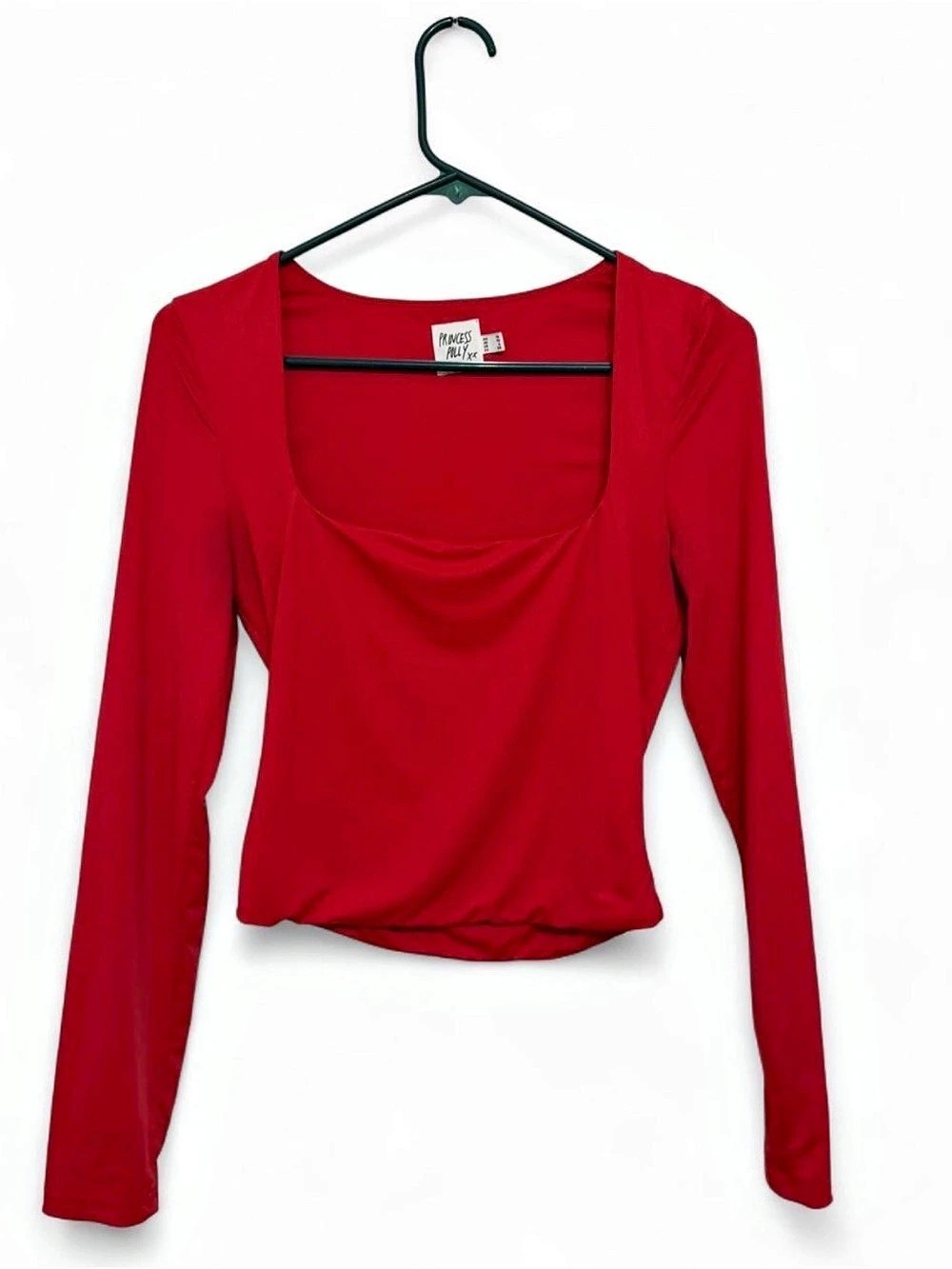 Princess Polly Red Long Sleeve Top Size S (6) Like New